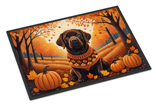 Chocolate Labrador Retriever Fall Doormat